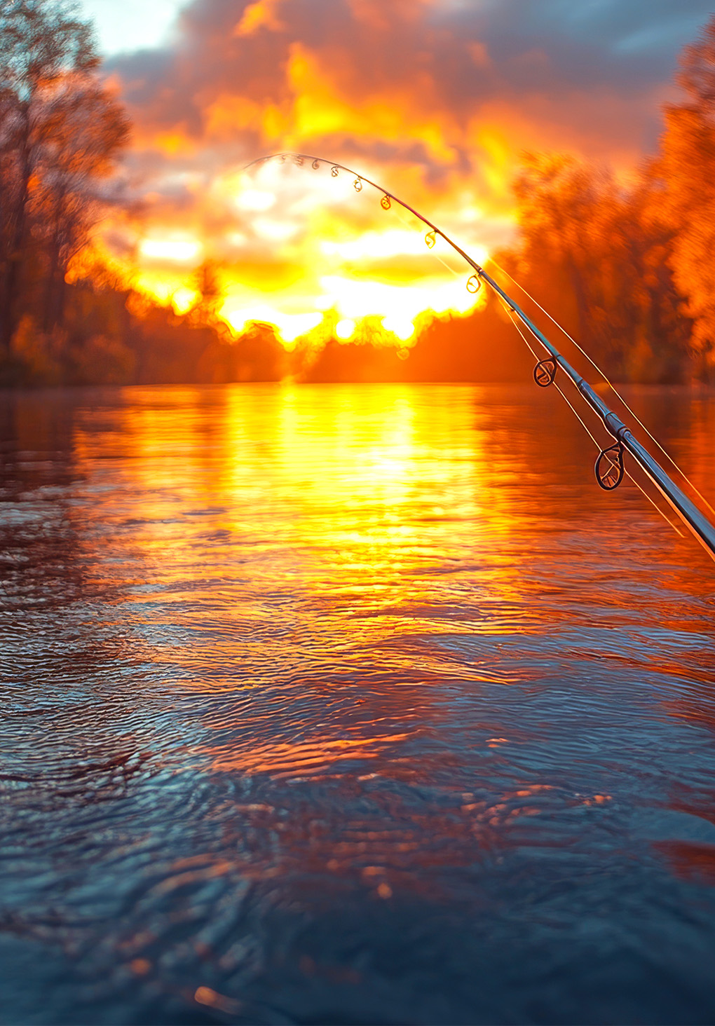 sunset fishing